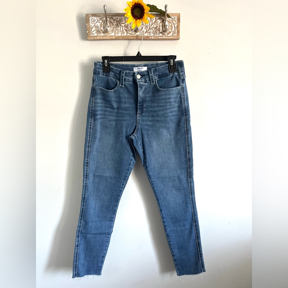 DENIZEN FROM LEVI’S Women’s High Rise Skinny Ankle Jeans-Dark Wash-Size 8 Short